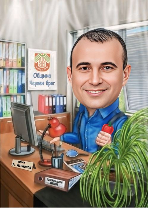 Забавна дигитална карикатура