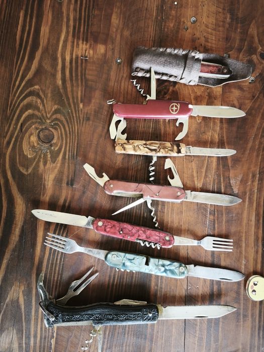 Лот старинни сгъваеми джобни ножове – Ретро / Колекционерски