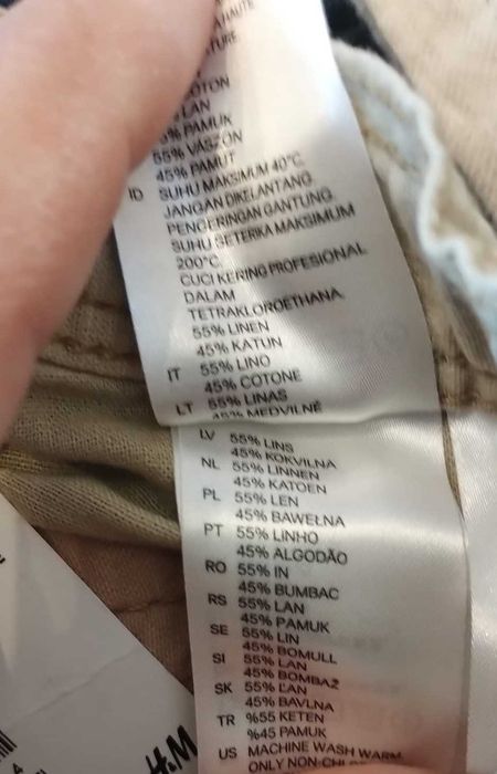 Pantaloni din amestec de in