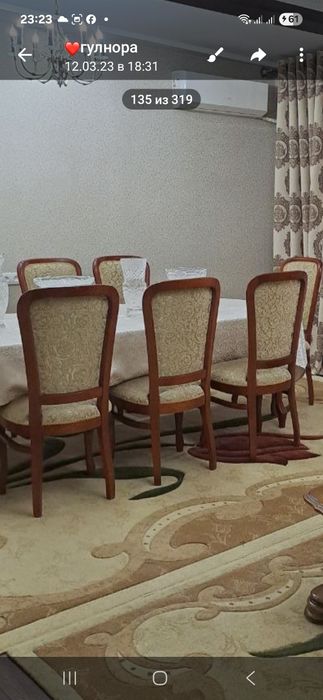 Стол и 8 стульев б/у