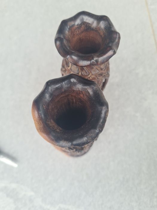 Set vaze din lemn exotic handmade