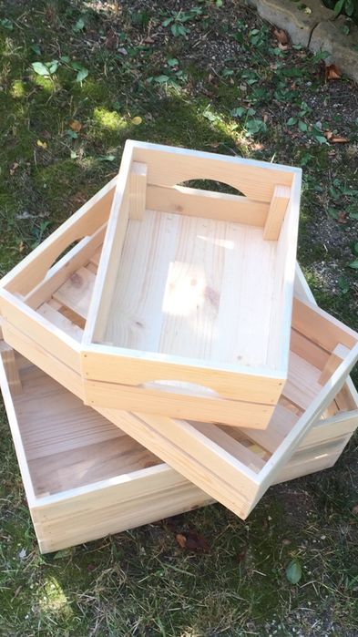 Сет от три дървени щайги(касетки)