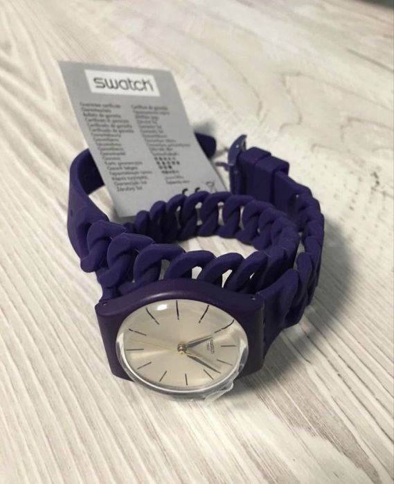 Ceas dama SWATCH nou, GV127, mov, rezistent la apa