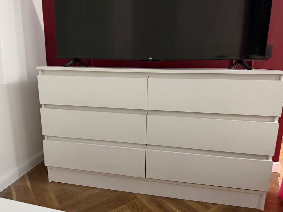 Комод с ящиками белый