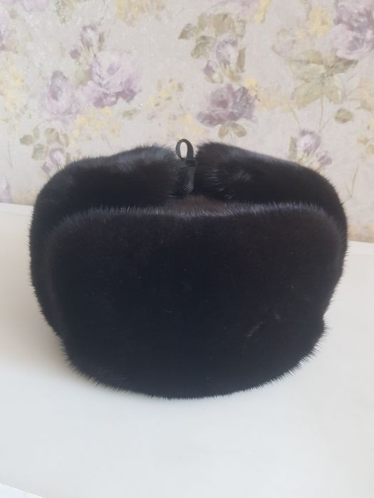 Шапка ушанка норковая полностью