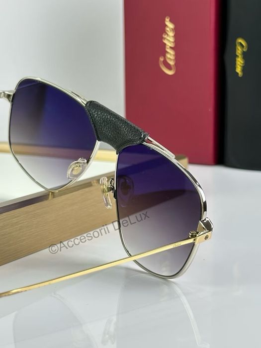 Ochelari de Soare Santos De Cartier CT0037S Polarised Noi Full Box [Verificare Colet] Aviator