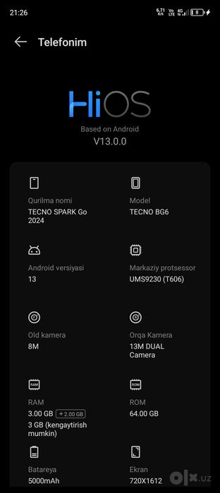Tecno spark go 2024