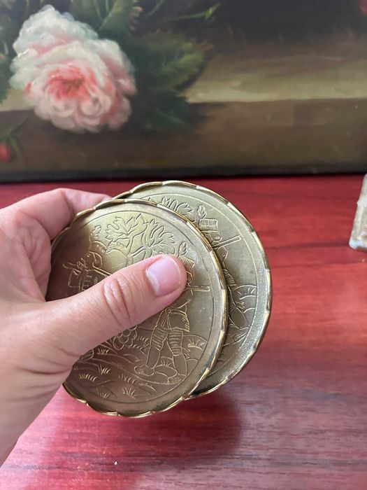 A508 set 2 farfuriute bronz, 150g, 10D