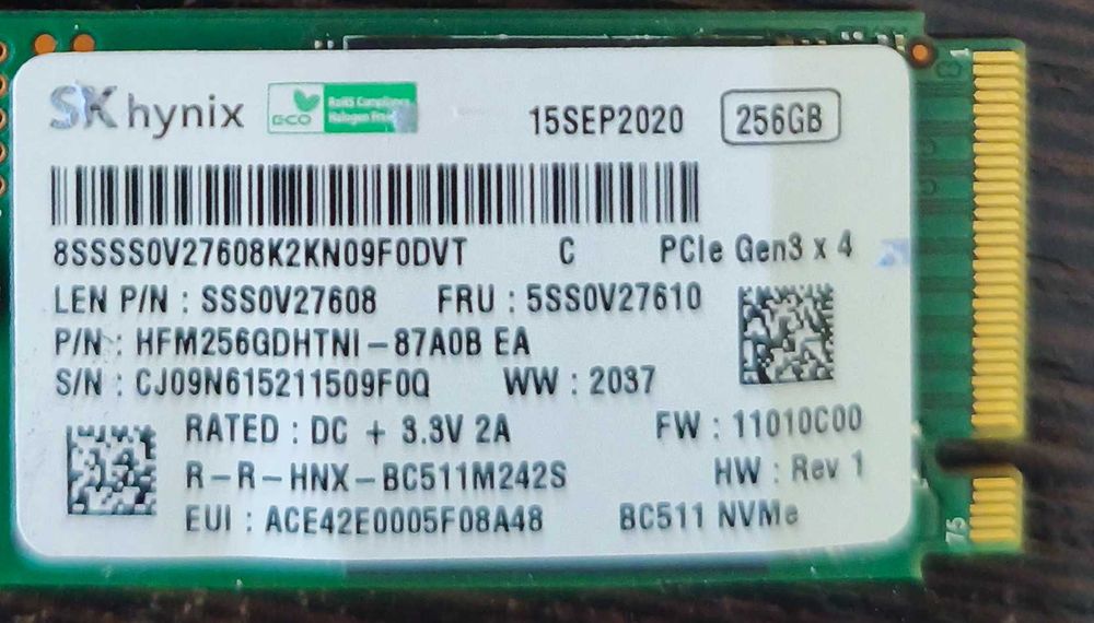 Продам SSD m2 на 256 гб.