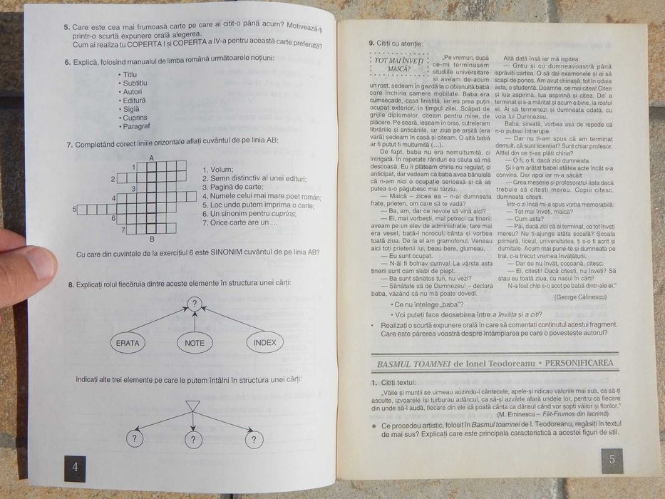 Caietul elevului romana VI S Serban A Serban All Educational 1999