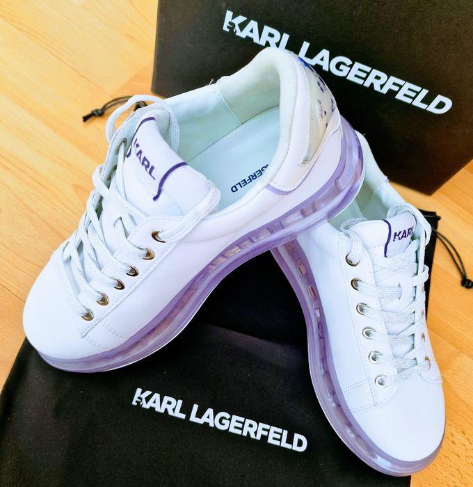 Adidasi piele naturala Karl Lagerfeld,cutie,saculet, etichetă