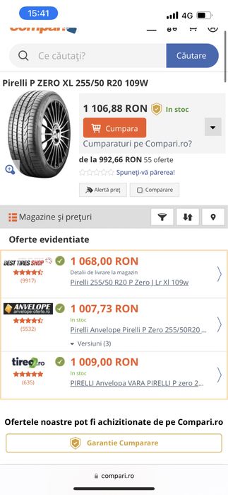 Anvelope Vara Premium 255 50 20 Pirelli Zero JLR Range Rover Velar