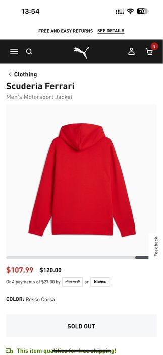 Куртка худи Scuderia Ferrari Puma