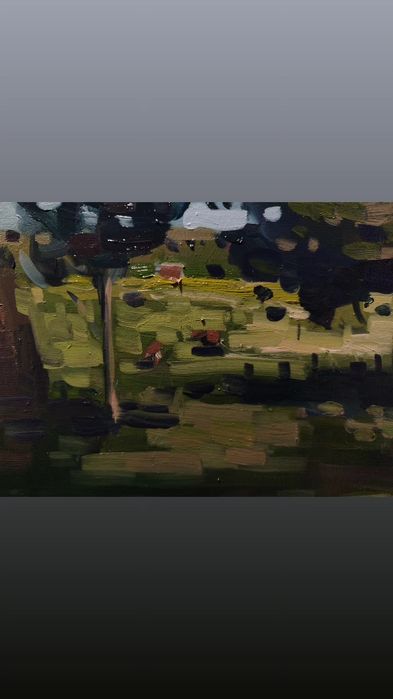 Tablou ulei pe pânză 50x70 cm – Peisaj "Nucul"