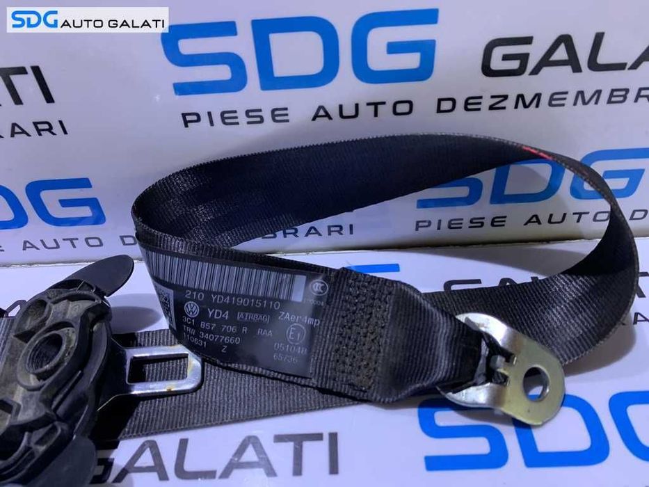 Centura Siguranta Dreapta Fata VW Passat B7 2010 - 2015 Cod 3C1857706R [LC1433]