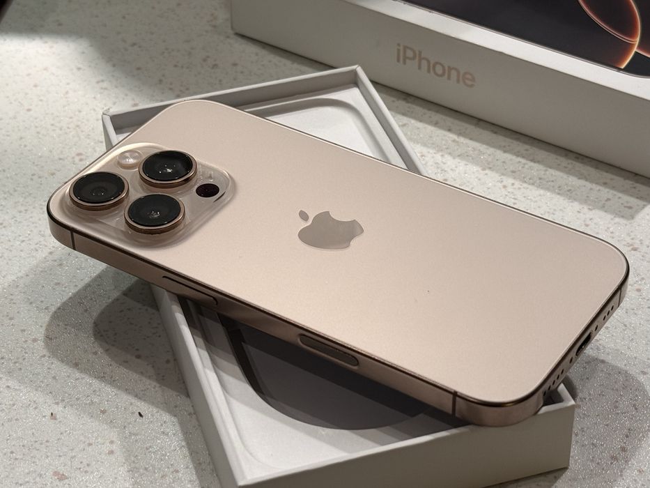 iPhone 16 Pro 128GB Desert Titanium – Като НОВ, 92% Батерия. Гаранция!