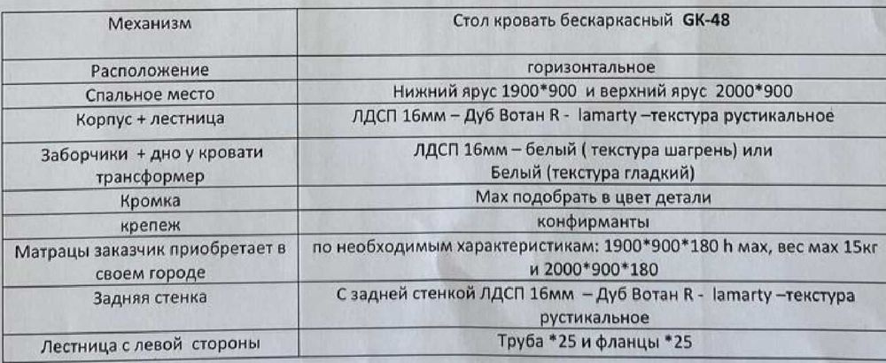 Стол-двухъярусная кровать - трансформер