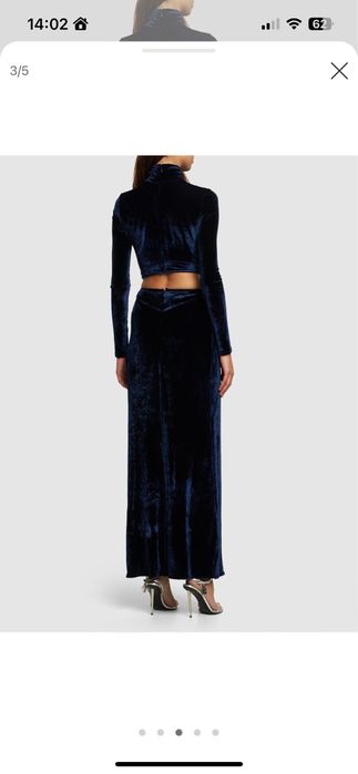 Vand rochie de seara (ocazie) din catifea Paco Rabanne