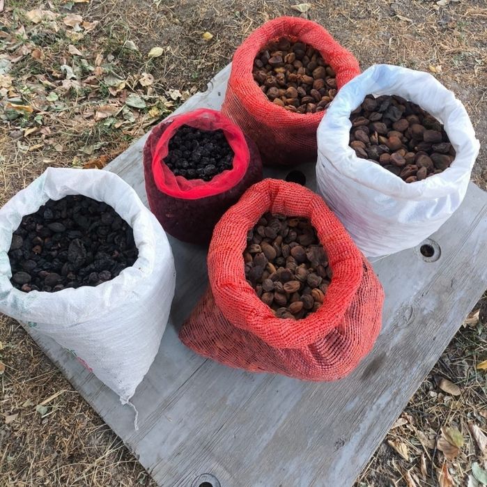 Сухофрукты курага, яблоко