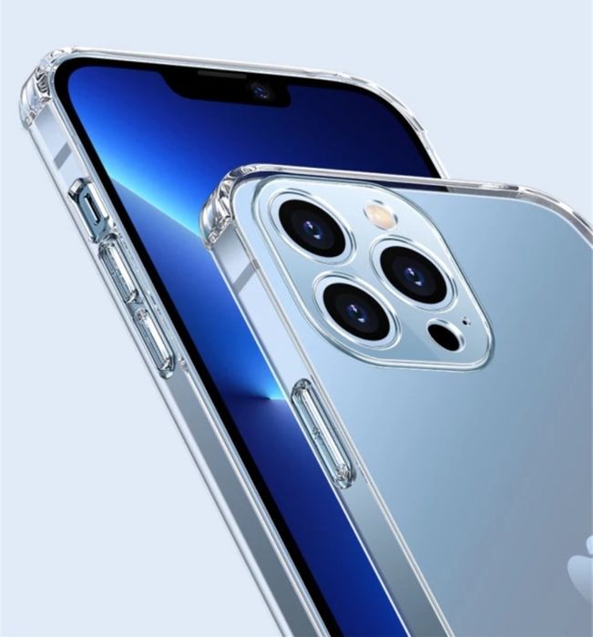 Прозрачен Силиконов Удароустойчив Кейс за Apple iPhone 13 Pro Max Mini
