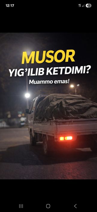 Вывоз Мусор.24/7. Musr olib ketish xizmati 24/7.  Stroy musr