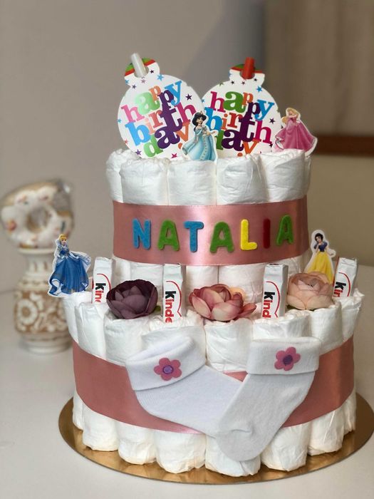 Tort scutece copii, cadou bebe, cadou mamici, botez, cadou parinti