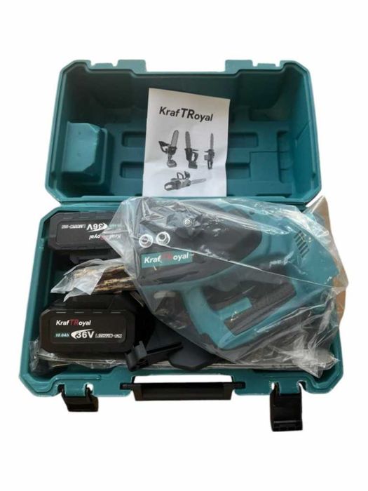 Акумулаторен Безчетков Верижен Трион с  30см шина, 2 Вериги, 2 Батерии