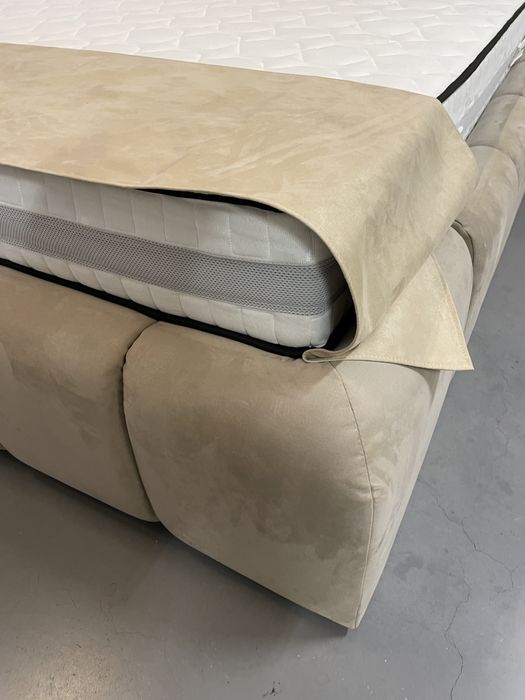 Pat tapitat 180/200 somiera metalica reglabila