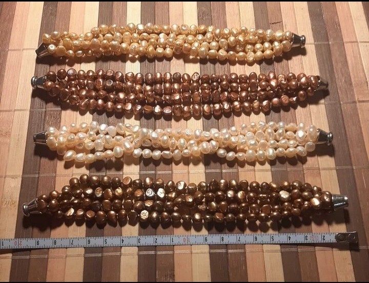Brățări perle naturale de cultură, lungime 20 cm.