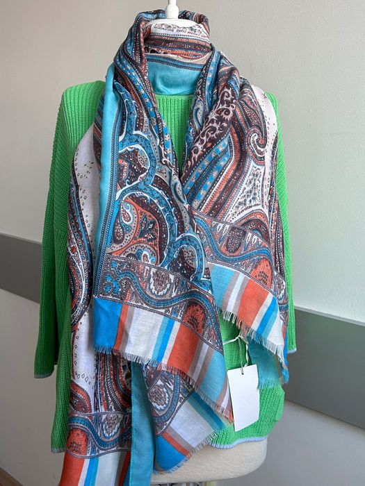 Becksondergaard шал вълна и коприна и нов цветен шал