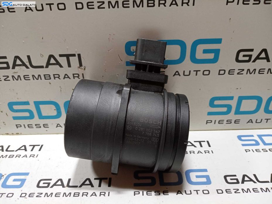 Debitmetru Aer BMW Seria 7 E65 E66 E67 740 745 3.0 D M67 M67D39 M67D44 2002 - 2008 Cod 0281002567 7788743 13627788743 [M5302]