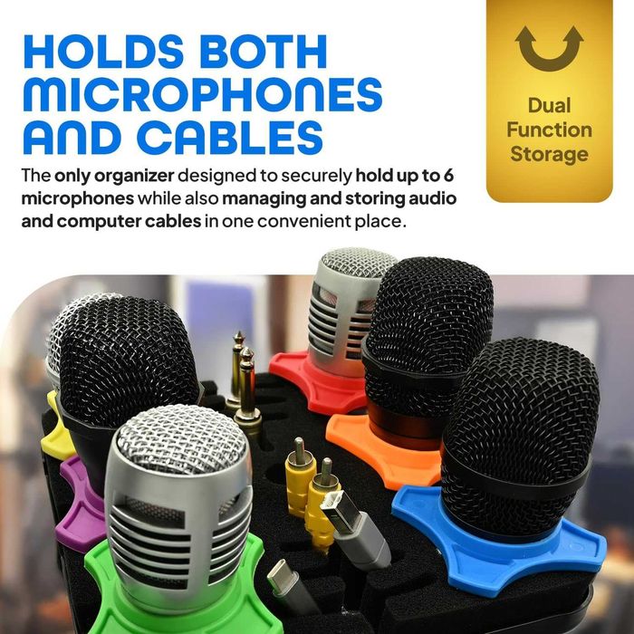 Държач за микрофони, Квадратна приставка за побиране на до 6 микрофона