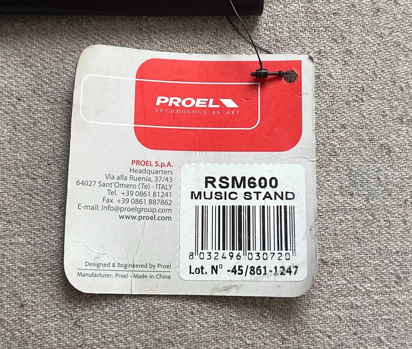 Pupitru partituri muzicale Proel RSM600 pliabil cu husă nou