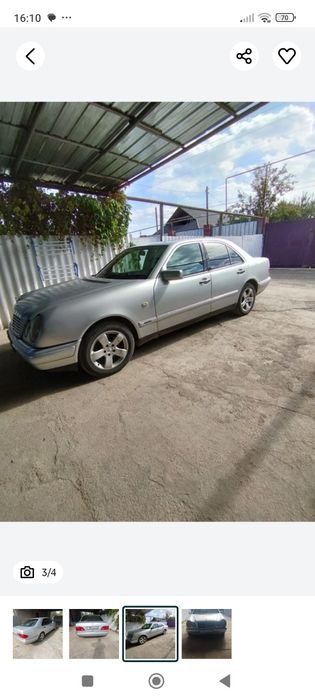 Мерседес 210 серебристый металлик