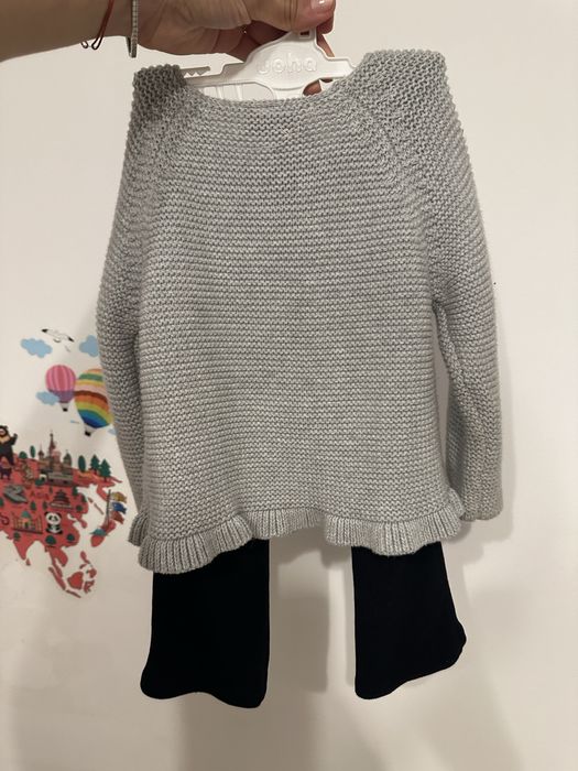 Tinuta fete 12-18 luni ZARA-NEXT cu balerini argintii