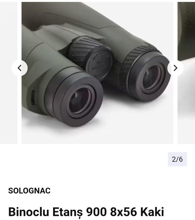 Binoclu Etanș 900 8x56 Kaki SOLOGNAC