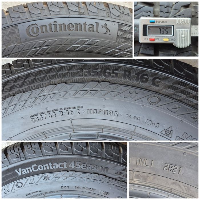 O bucată 235/65 R16C M+S iarnă - una Michelin Continental Hankook