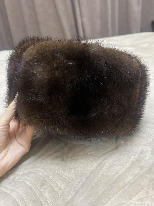 Норковая шапка-ушанка