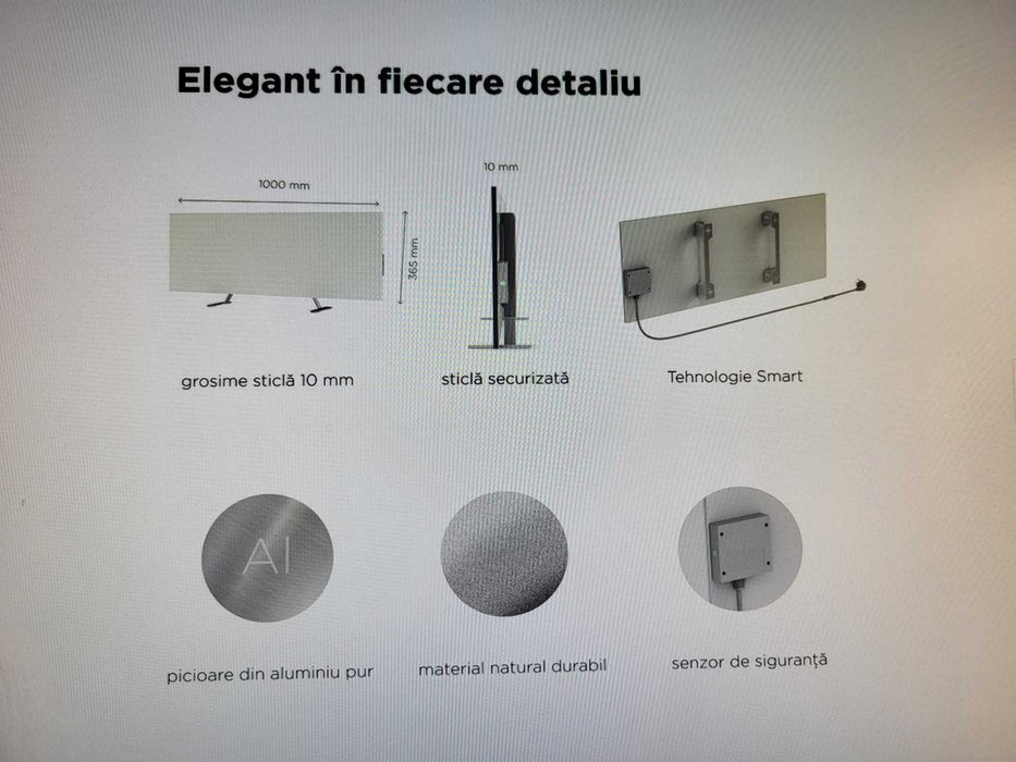 Incalzitor electric, JOULE  700 W, sticla incalzitor cu infrarosu-Nou