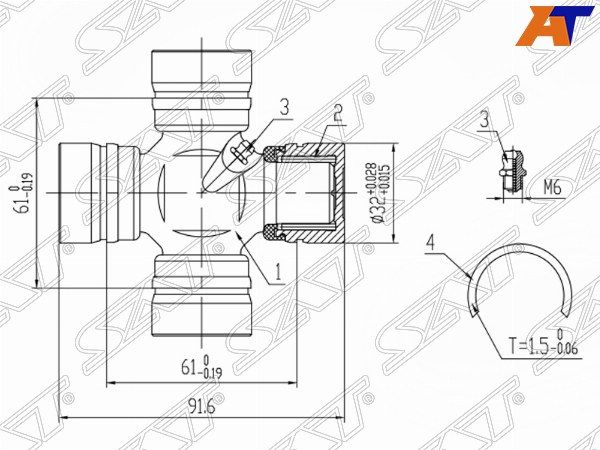 Крестовина карданного вала Toyota 4runner