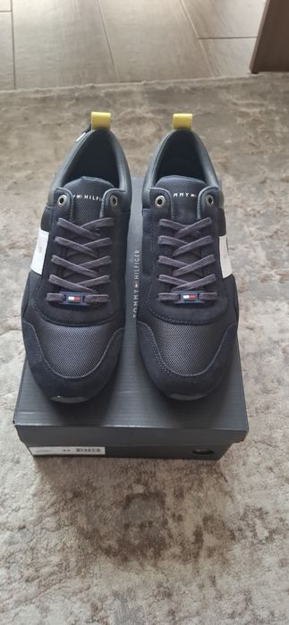 Pantofi sport barbati Tommy Hilfiger Iconic piele cu mesh, EUR41, NOI