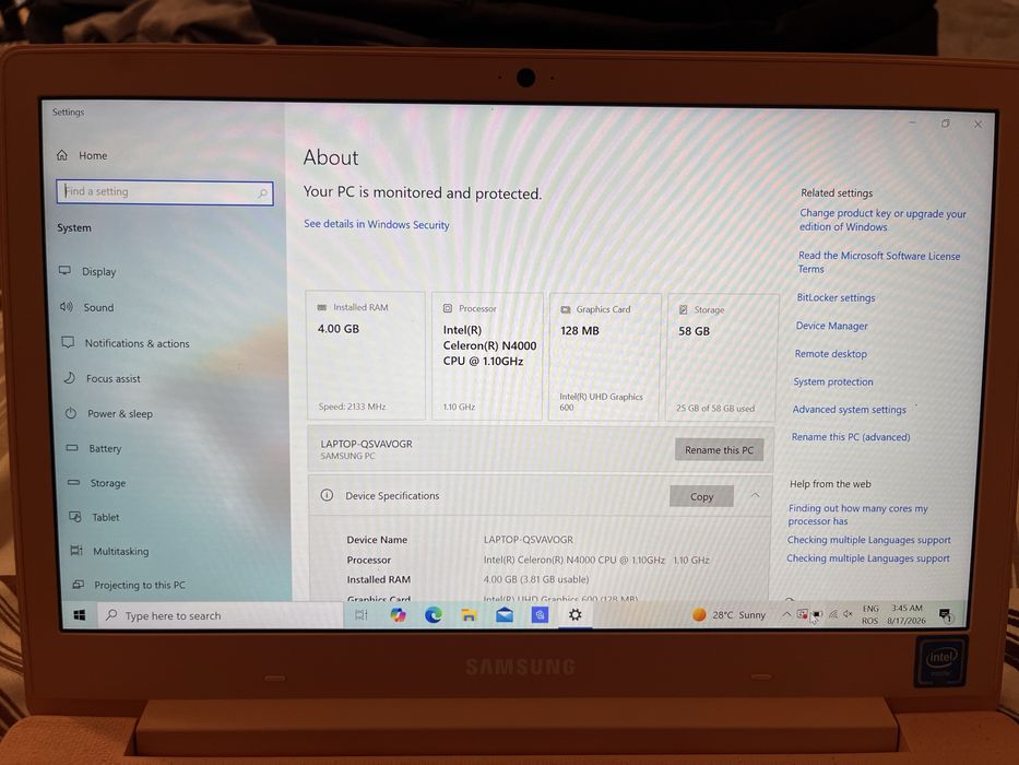 Laptop notebook Samsung