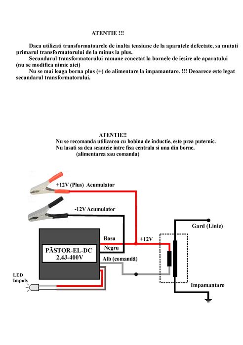 Generator impulsuri gard electric PASTOR-EL-DC 05J ÷ 2.4J (300V ÷ 400V)