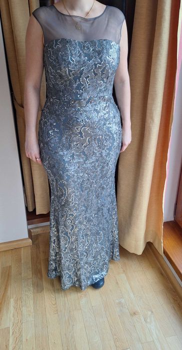 Rochie de seara cu paiete Argintie