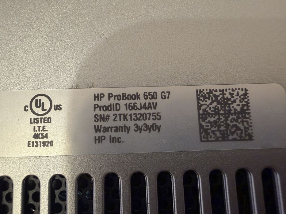 Laptop HP ProBook650 g7 Intel i5-10310u 15.6" Full HD IPS