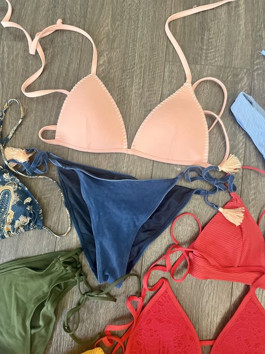 Сет бански + плетена плажна рокля