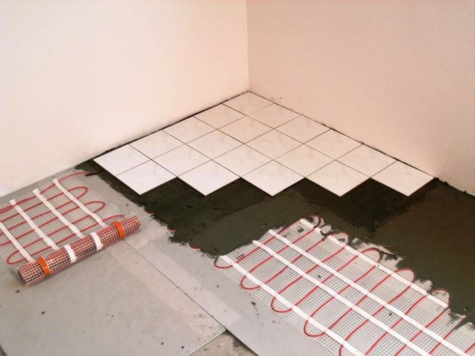 Электрический теплий пол под стяжку под кафел