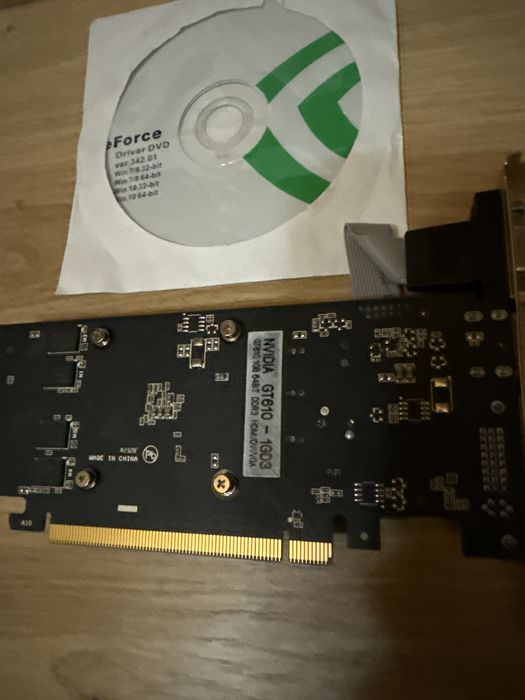 Placă video GPU NVIDIA GT610,1GB DDR3 64 Bit 1800MHz PC HDMI VGA DVI