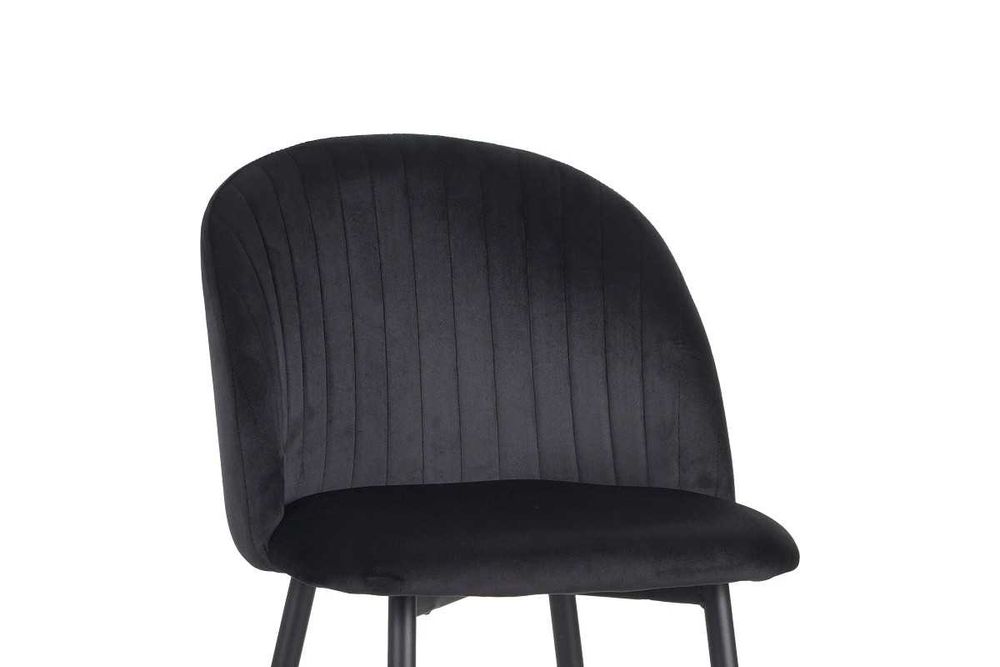 Бар стол Puzzle-home 4 цвята, Метална основа, Кадифе, 53х46.5х96.5см.