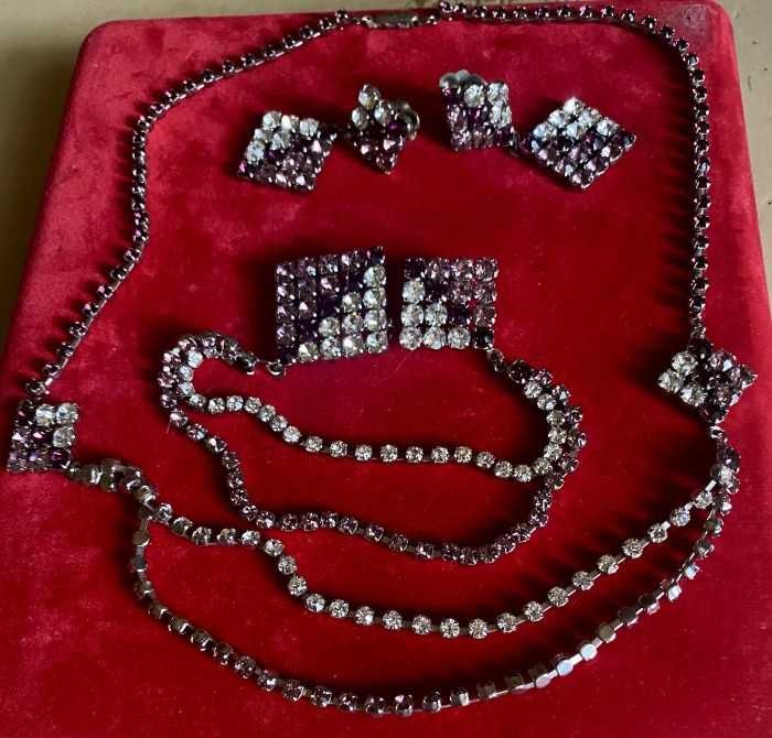 Elegant set bijuterii de lux-cercei-colier-brosa-Franta